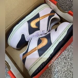 NIKE DUNK LOW SE Thunder Blue Metallic Copperr Size 8c Brand New w/ BOX